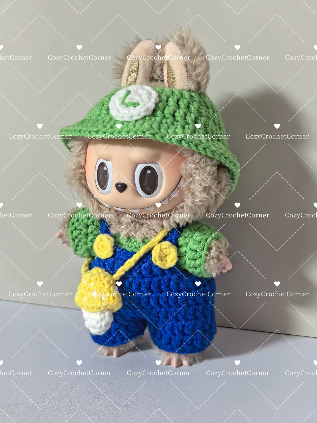 Super Mario Labubu Outfit|handmade crochet Outfit |Perfect Gift | Kids and Teenager Gift| Emotional Support