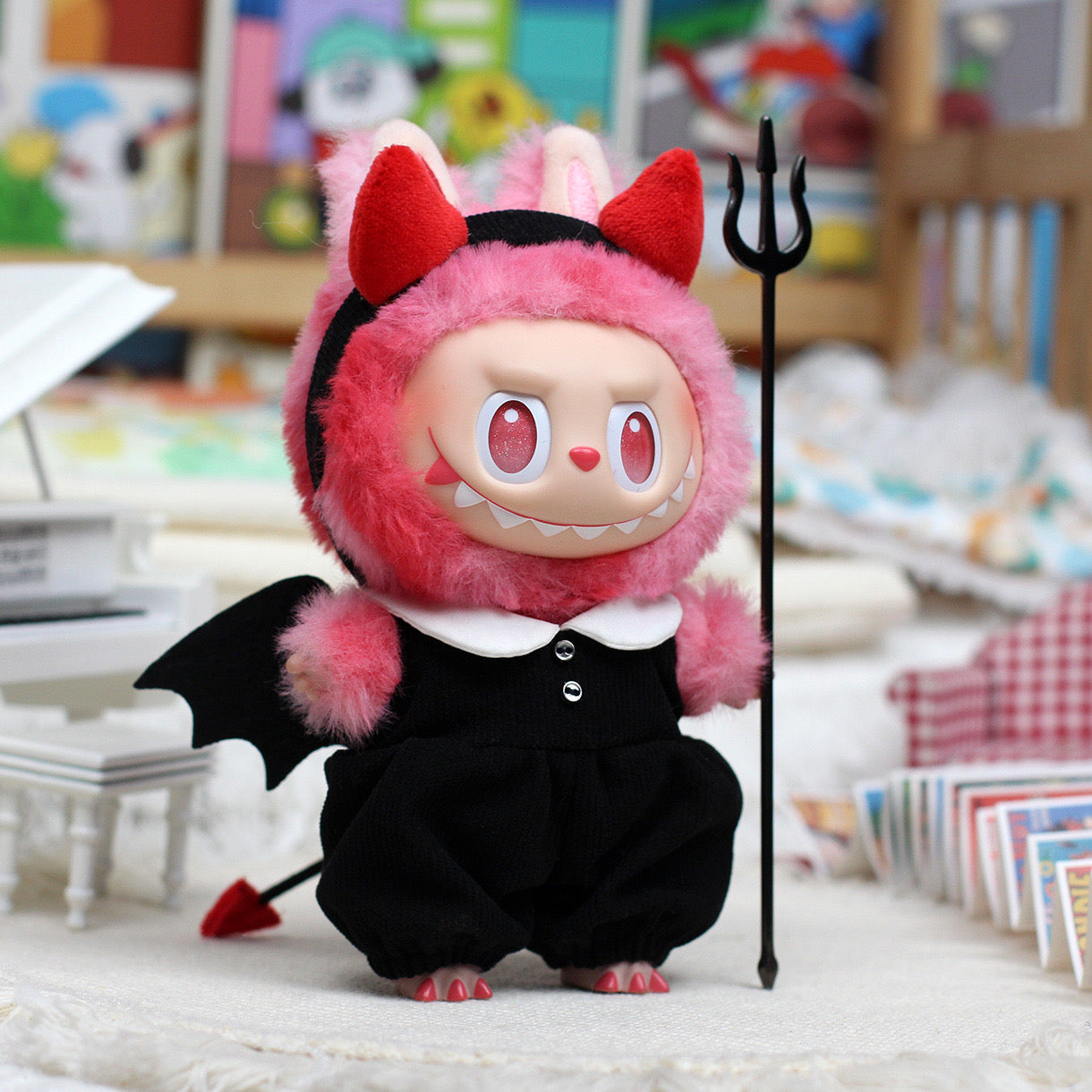 Labubu little Devil Outfit | halloween Costume| Perfect Birthday Gift | Kids & Teen Gift | Emotional Support Plush Accessory