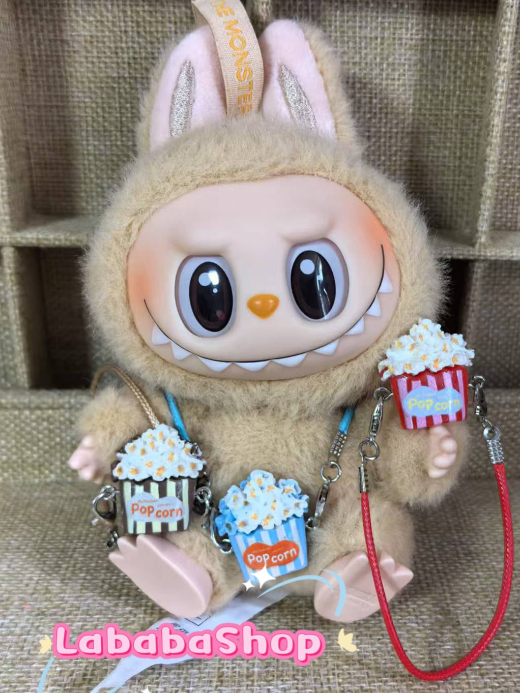 Labubu Mini Crossbody Ice Cream| Drinks and Snacks for Doll | Bubble Tea, Coffee, Ice Cream Cone, Popcorn| Birthday Gift