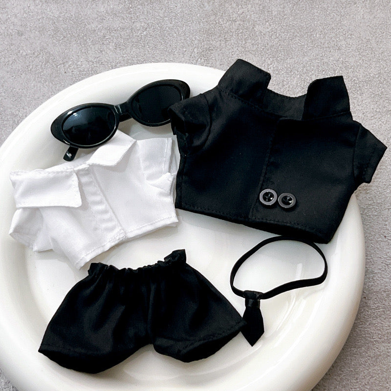 Labubu Suit Set |Men in Black Inspired Outfit | Black & White Suit with Sunglasses | Cool Birthday Gift| Perfect Gift