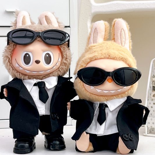 Labubu Suit Set |Men in Black Inspired Outfit | Black & White Suit with Sunglasses | Cool Birthday Gift| Perfect Gift