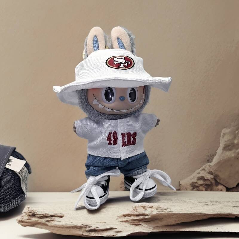 Labubu San Francisco 49ers Jersey and Hat Set| Football Outfit |Perfect Gift| Kids and Teenager Gift
