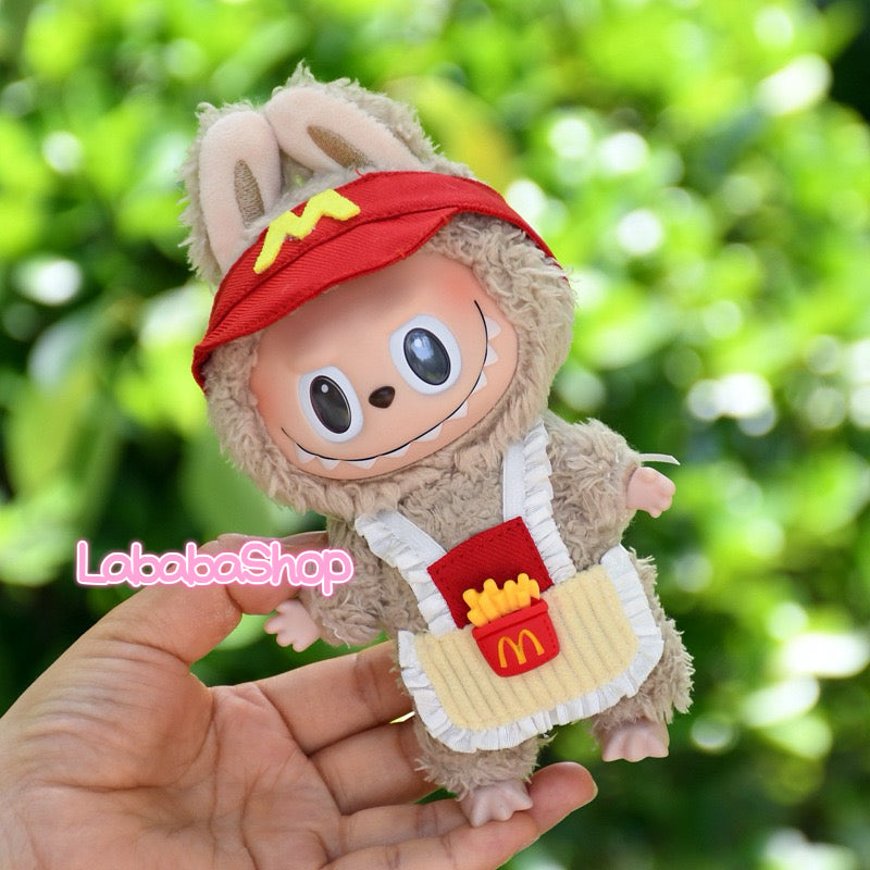 Labubu Mcdonalds Staff Outfit| Perfect Gift| Apron & Hat