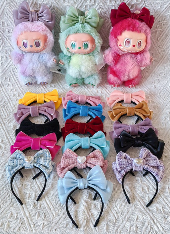 Labubu Bow Tie Headband| Fits 15-18cm doll| Birthday Gift| Perfect Gift for Her