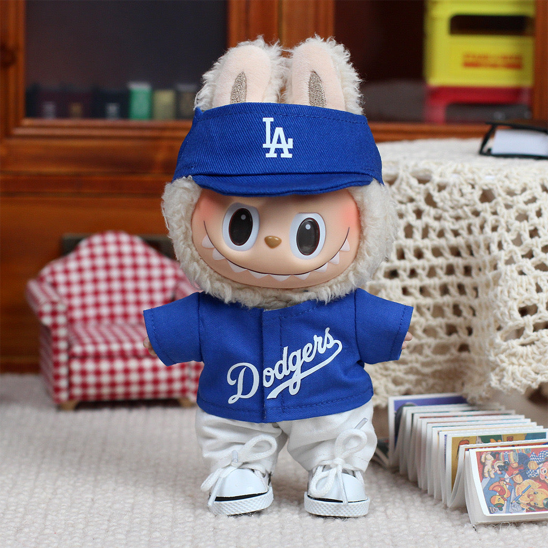 Labubu Dodgers Jersey and Hat Set| LA Baseball Outfit |Perfect Gift| Kids and Teenager Gift