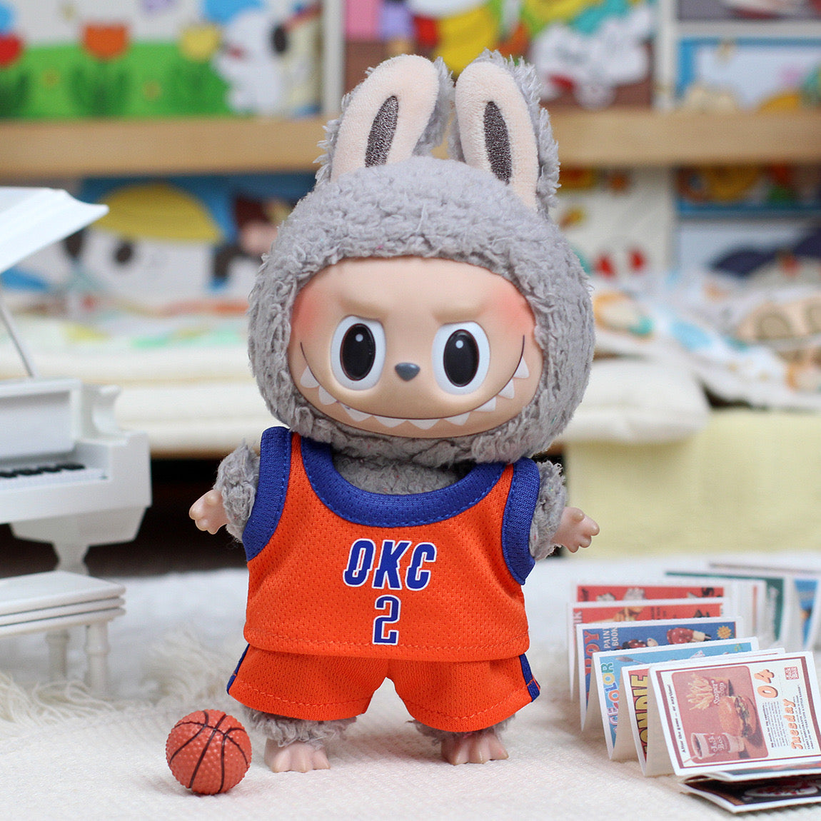 🏀 Labubu Basketball Jersey – OKC| Spurs | Boston | Warriors | Lakers | Nuggets | Struggle Outfit