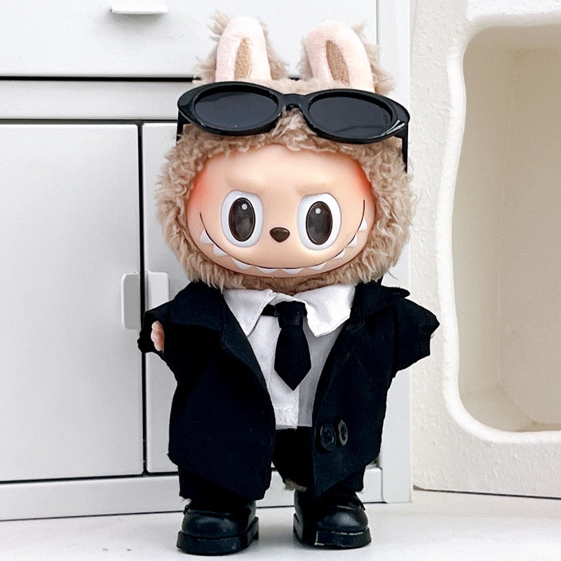 Labubu Suit Set |Men in Black Inspired Outfit | Black & White Suit with Sunglasses | Cool Birthday Gift| Perfect Gift