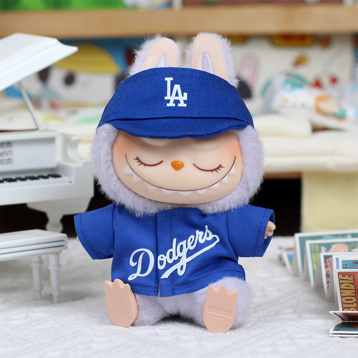 Labubu Dodgers Jersey and Hat Set| LA Baseball Outfit |Perfect Gift| Kids and Teenager Gift