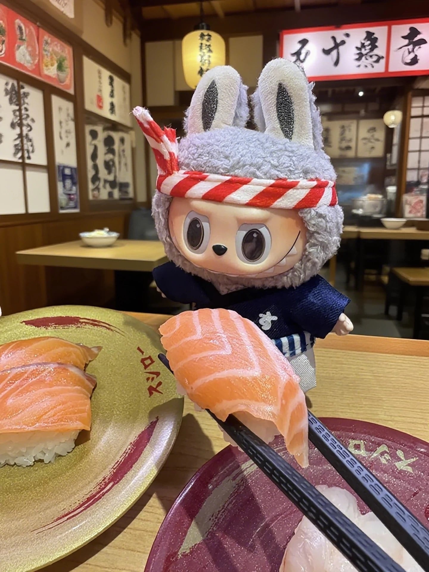 Labubu Sushi Chef Outfit | Perfect Gift | Apron & Headband, Shirt