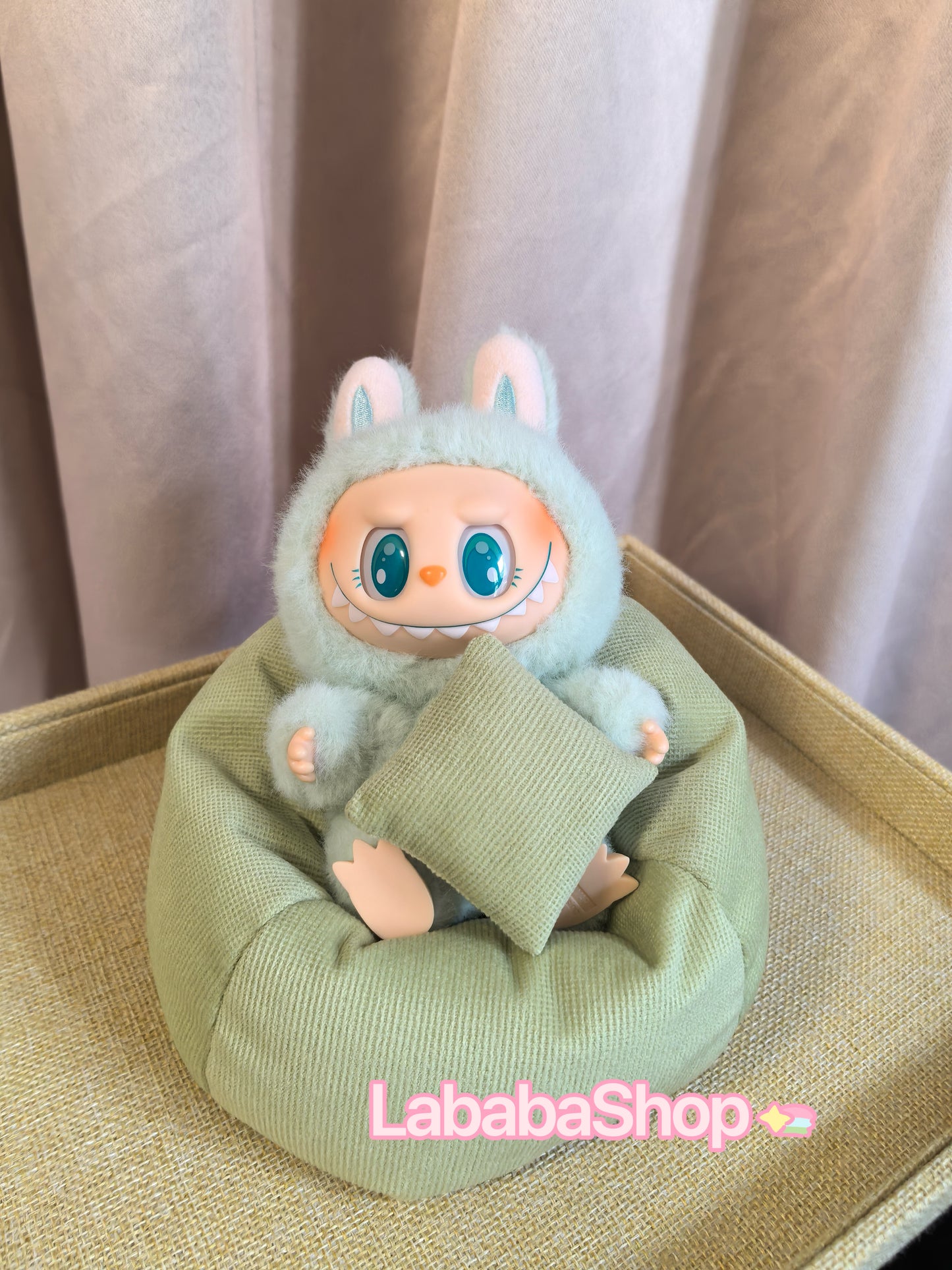 Labubu Bean Bag Sofa Couch| Fits 15-18cm doll| Table/ Car decoration| Birthday Gift| Perfect Gift for Her| Emotional Support