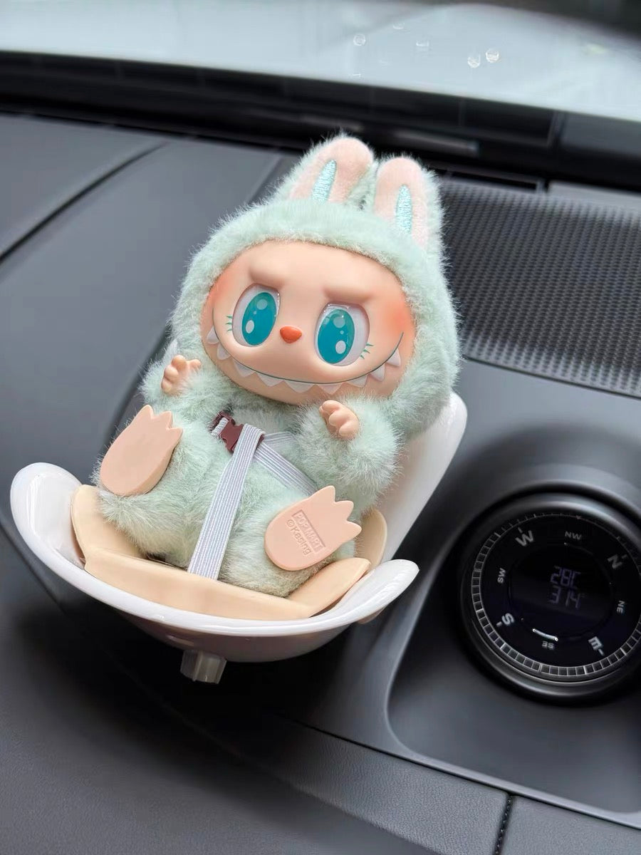 Labubu Car seat| Fits 15-18cm doll| Car Refreshner air vent decoration| Perfect Gift| Emotional Support