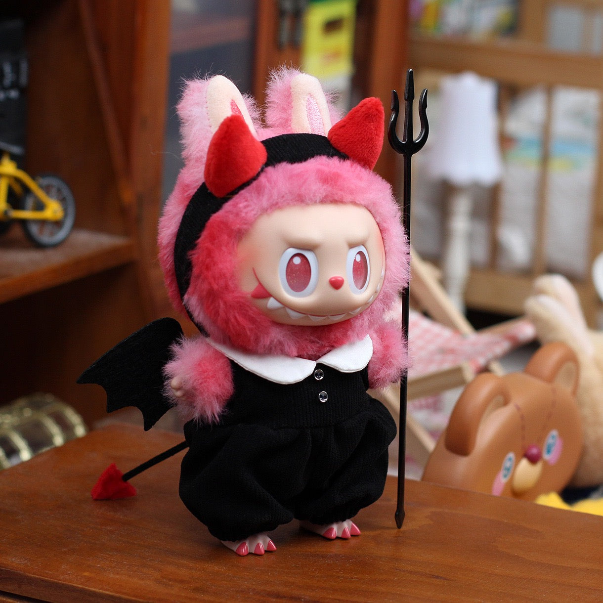 Labubu little Devil Outfit | halloween Costume| Perfect Birthday Gift | Kids & Teen Gift | Emotional Support Plush Accessory