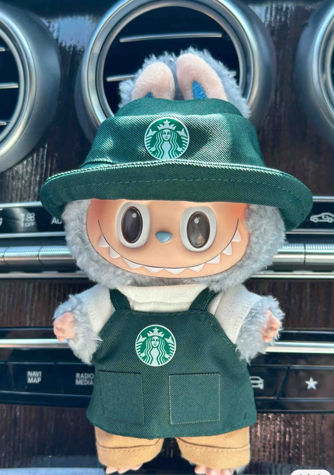 Labubu Barista Outfit Green| Starbucks Inspired | Bucket Hat, Apron, T-shirt,pants, glasses, Coffee | Perfect Gift|Labubu Barista Outfit Green| Starbucks Inspired | Bucket Hat, Apron, T-shirt,pants, glasses, Coffee | Perfect Gift| Kids and Teenager Gift