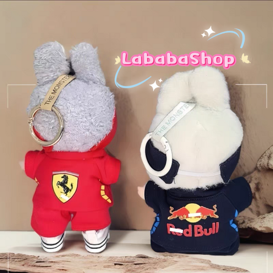 Labubu Formular 1 Car Racer Outfit with Cap| F1 Racer Inspired Outfit |  Birthday Gift| Perfect Gift | Kids and Teenager Gift