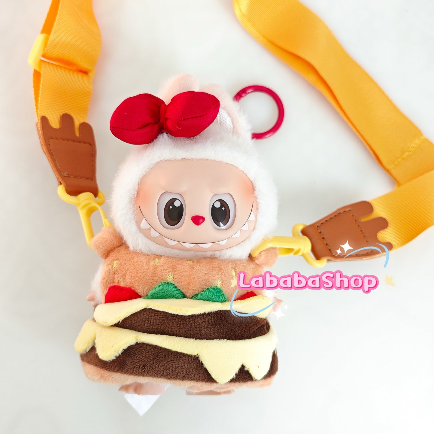 🍔 Labubu Hamburger Outfit | Plush Costume with Crossbody Strap | Perfect Birthday Gift | Kids & Teen Gift | Emotional Support Plush Accessory