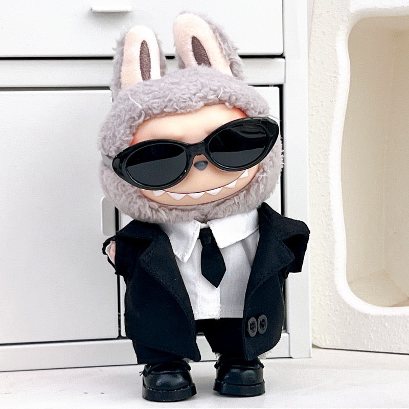 Labubu Suit Set |Men in Black Inspired Outfit | Black & White Suit with Sunglasses | Cool Birthday Gift| Perfect Gift