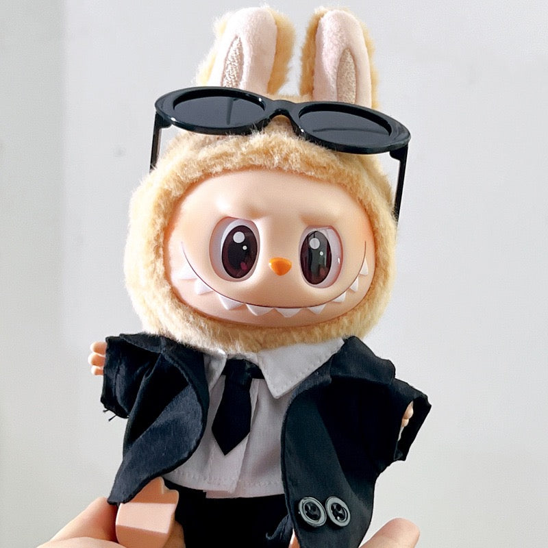 Labubu Suit Set |Men in Black Inspired Outfit | Black & White Suit with Sunglasses | Cool Birthday Gift| Perfect Gift
