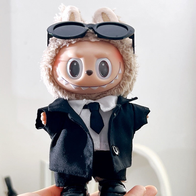 Labubu Suit Set |Men in Black Inspired Outfit | Black & White Suit with Sunglasses | Cool Birthday Gift| Perfect Gift