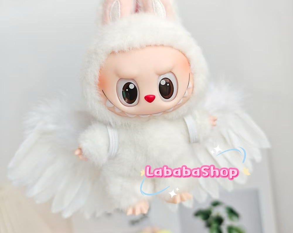 Labubu Wing Outfit| Black or White| Angel or Devil Labubu | Perfect Gift