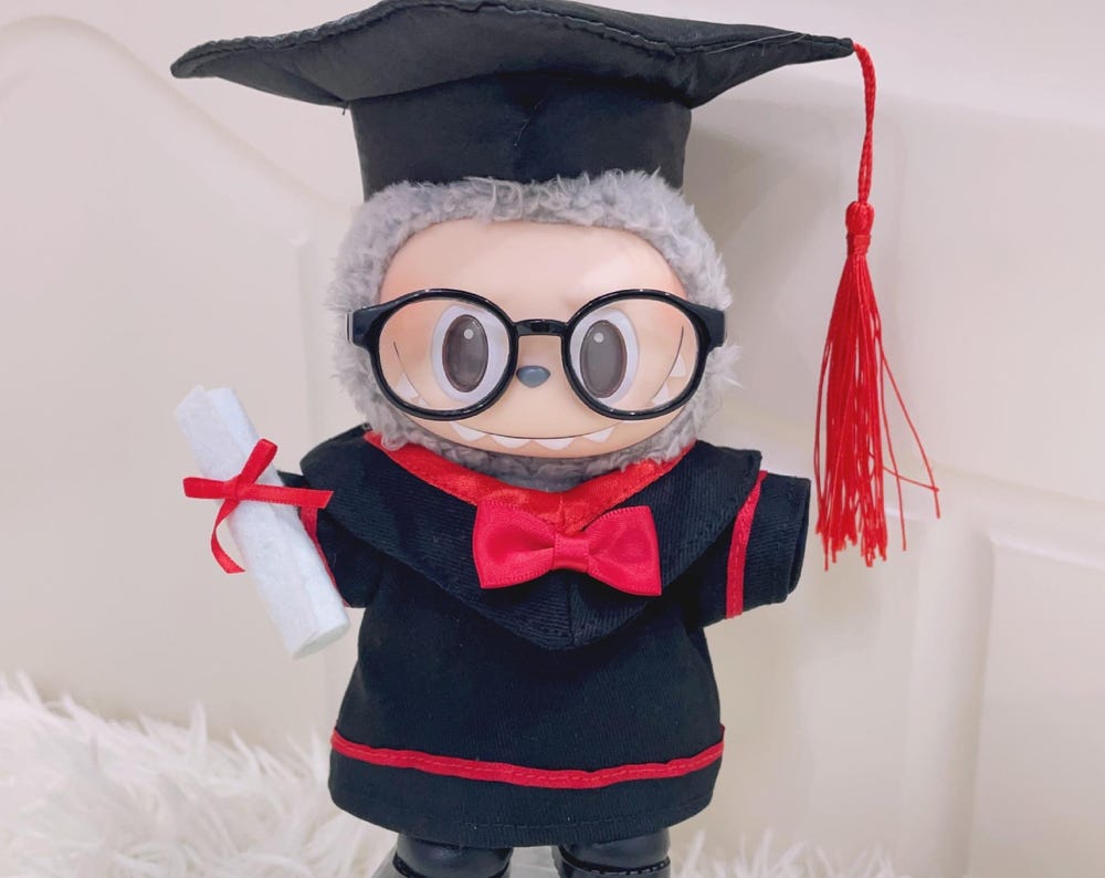 Labubu Graduation Gown and Hat Set| Graduation gown| Perfect Gift | Graduation Gift| Kids & Teenager Gift
