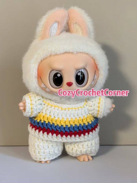 🇨🇴 Colombia Labubu Jersey | Handmade Crochet Outfit | Labubu Football | Perfect Gift | Emotional Support Plush Accessory