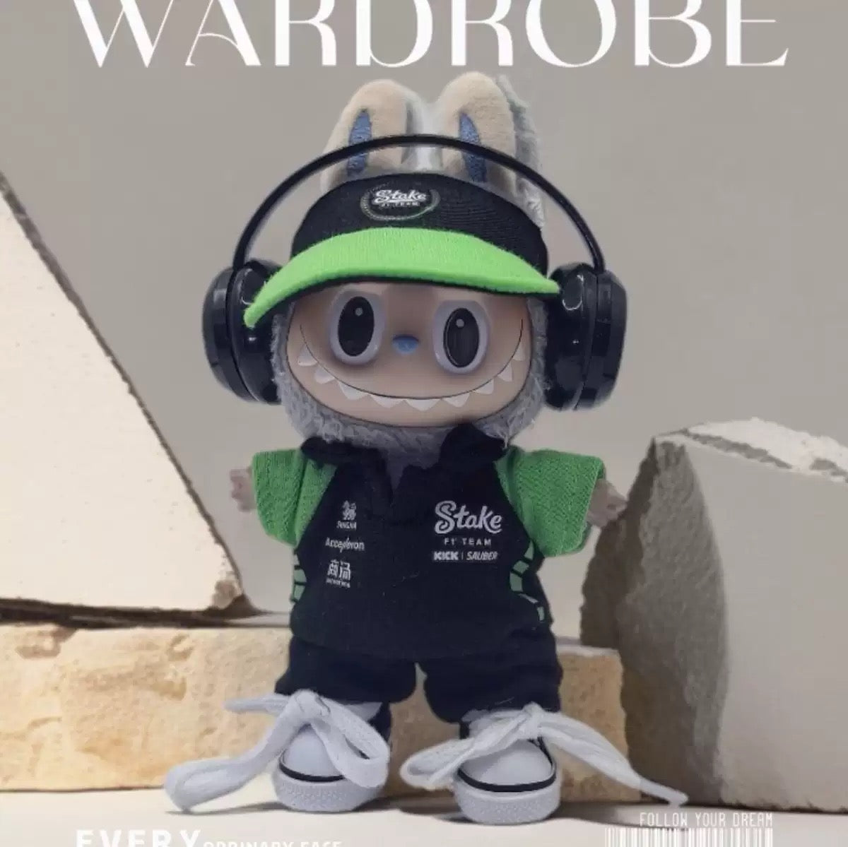 Labubu Formular 1 Car Racer Outfit with Cap| F1 Racer Inspired Outfit |  Birthday Gift| Perfect Gift | Kids and Teenager Gift