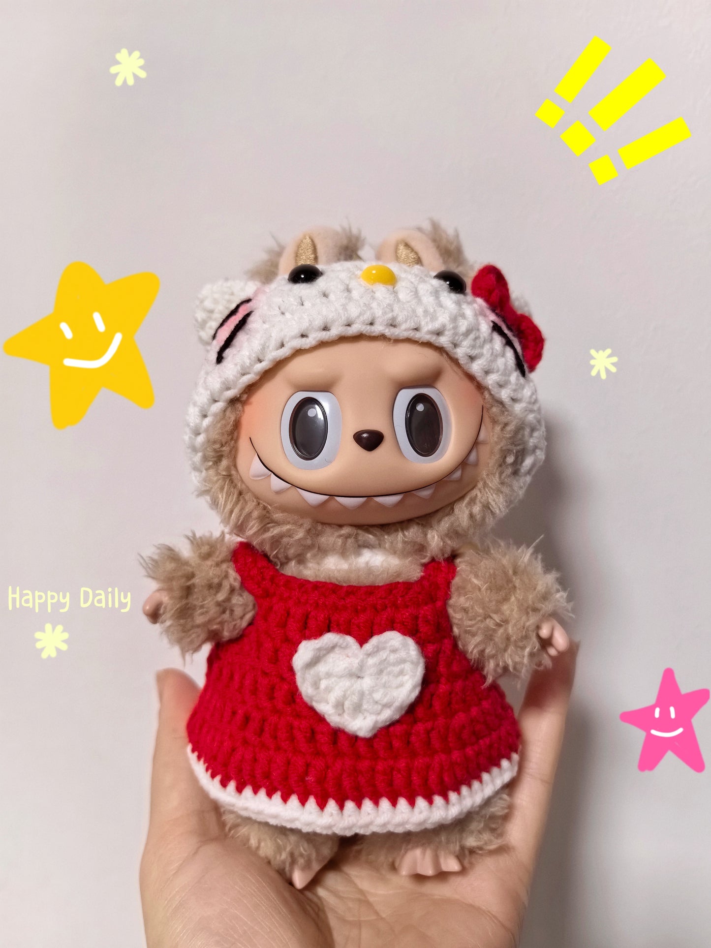 Hello Kitty and Melody Labubu Outfit|handmade crochet Outfit |Perfect Gift | Kids and Teenager Gift| Emotional Support