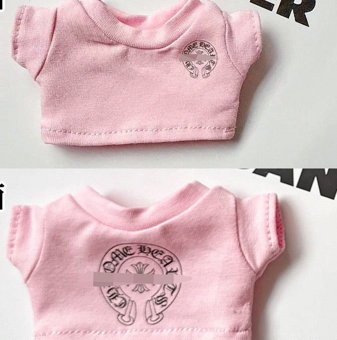 Labubu Chrome Hearts Outfit|bucket Hat,tshirt,pants,necklace,shoes|Perfect Gift | Emotional Support Plush Accessory