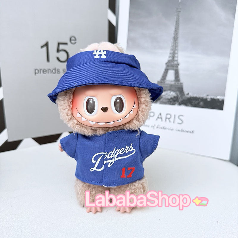 Labubu Bucket Hat + Dodgers Jersey Set| LA Baseball Outfit | #17 Ohtani Jersey|Pink, Blue White| Perfect Gift| Kids and Teenager Gift