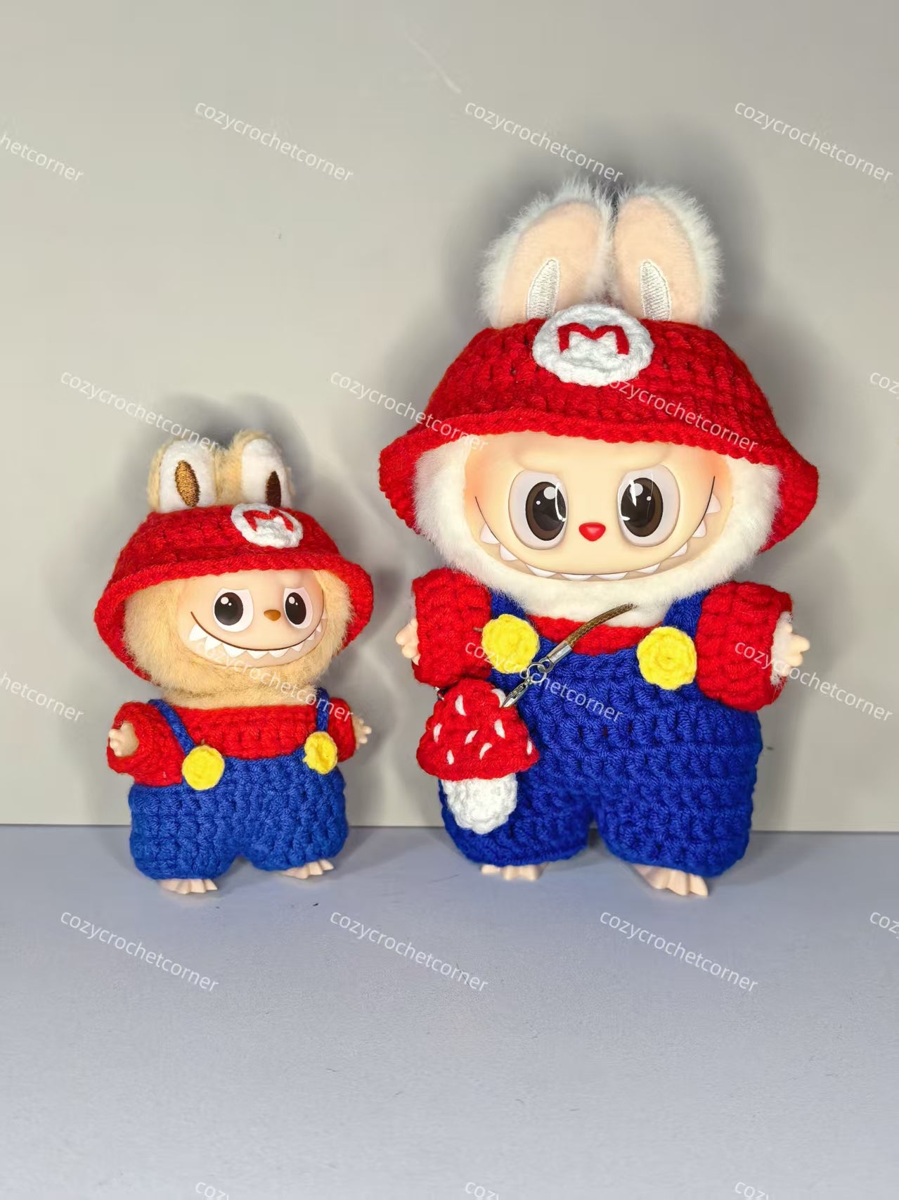 Super Mario Labubu Outfit|handmade crochet Outfit |Perfect Gift | Kids and Teenager Gift| Emotional Support