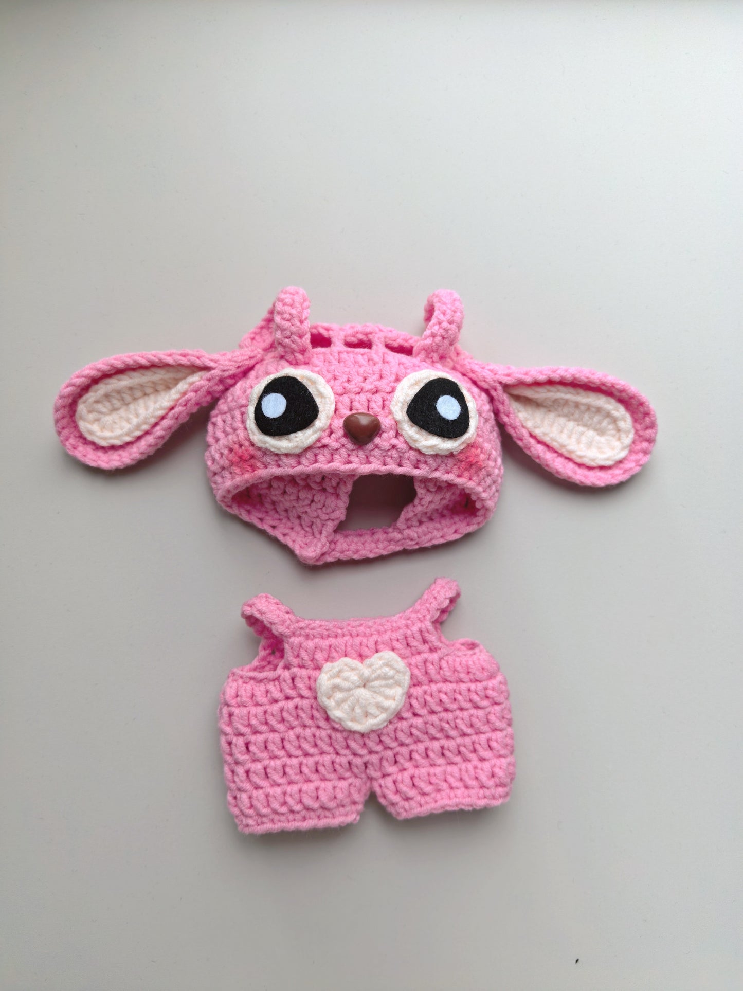 Stitch and Angela Labubu Outfit|handmade crochet Outfit |Perfect Gift | Kids and Teenager Gift| Emotional Support