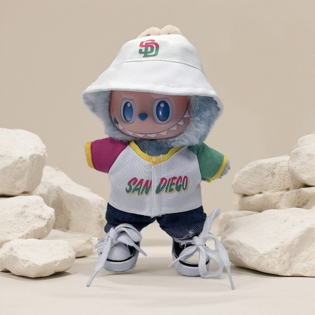 Labubu San Diego Jersey and Hat Set| Baseball Outfit |Perfect Gift| Kids and Teenager Gift
