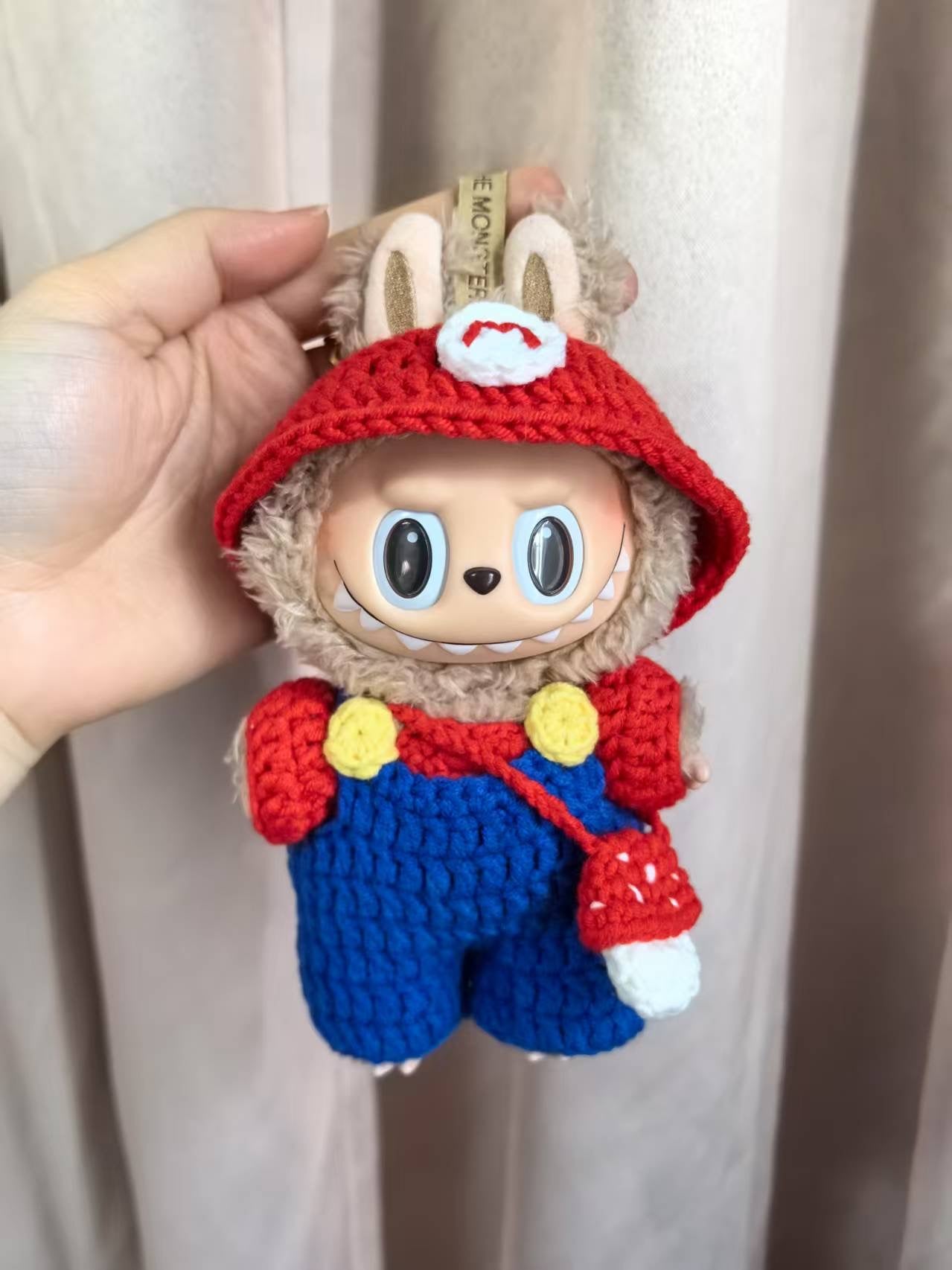 Super Mario Labubu Outfit|handmade crochet Outfit |Perfect Gift | Kids and Teenager Gift| Emotional Support