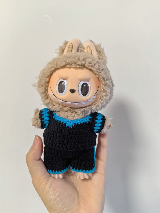 Carolina Panthers Labubu Jersey | Handmade Crochet| Labubu NFL Football Jersey | Perfect Gift | Emotional Support Plush Accessory