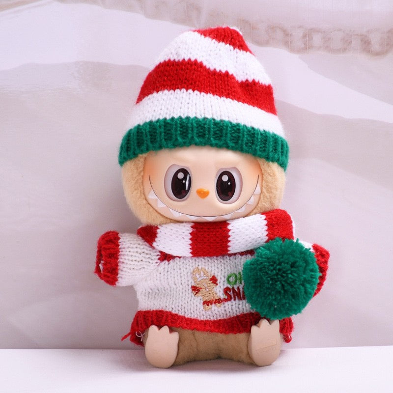 Christmas Labubu Outfit | Plush Outfit | Birthday Gift | Perfect Gift| Christmas Ornament