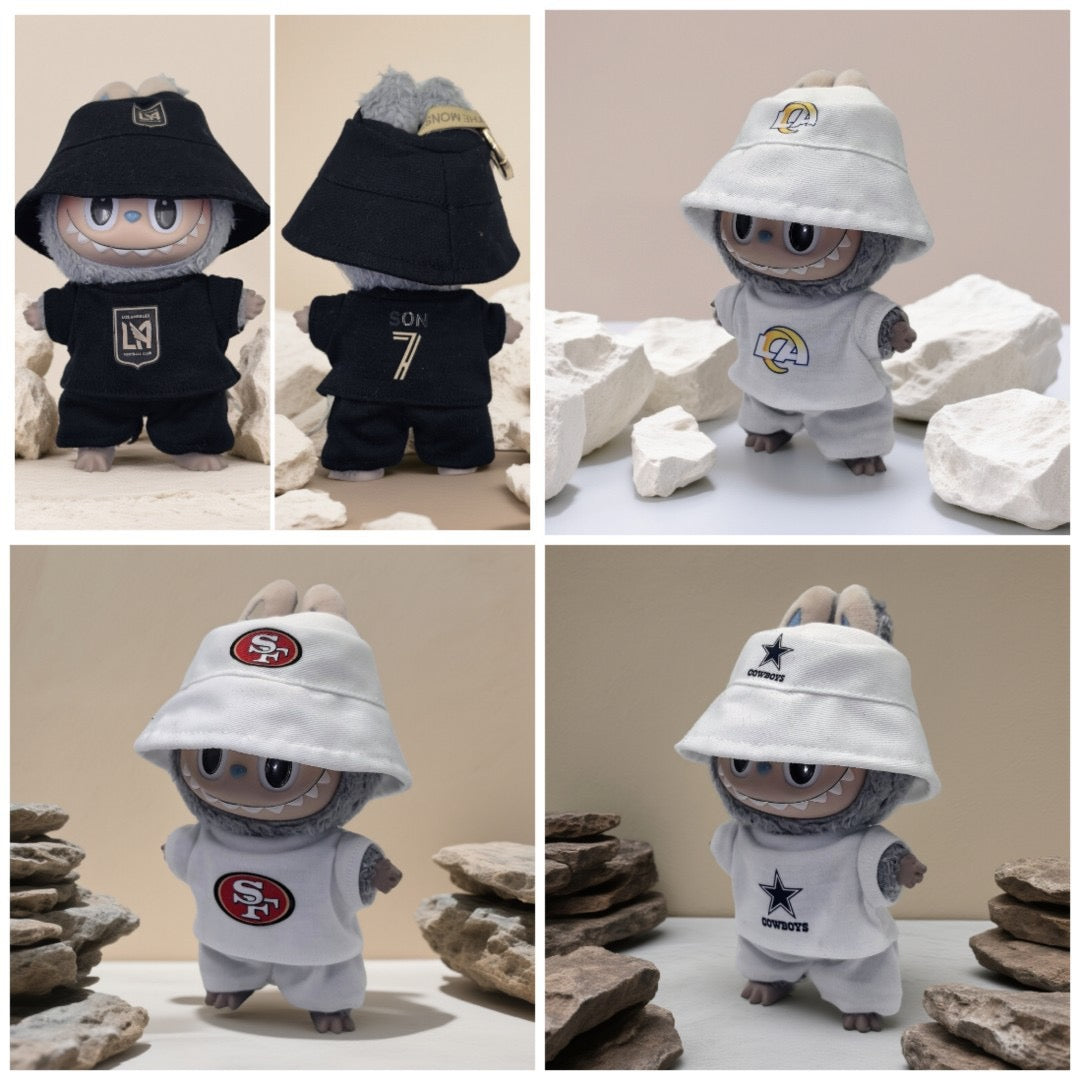 Labubu Los Angeles Rams Jersey and Hat Set| Football Outfit |Perfect Gift| Kids and Teenager Gift