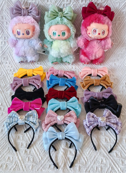 Labubu Bow Tie Headband| Fits 15-18cm doll| Birthday Gift| Perfect Gift for Her