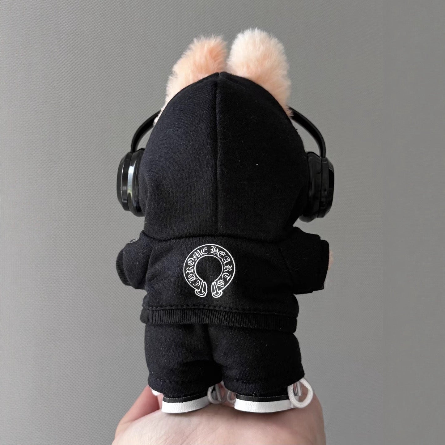 Labubu Chrome Hearts|Hoodie,pants,necklace,sneakers,glasses,headphone|Perfect Gift | | Emotional Support Plush Accessory