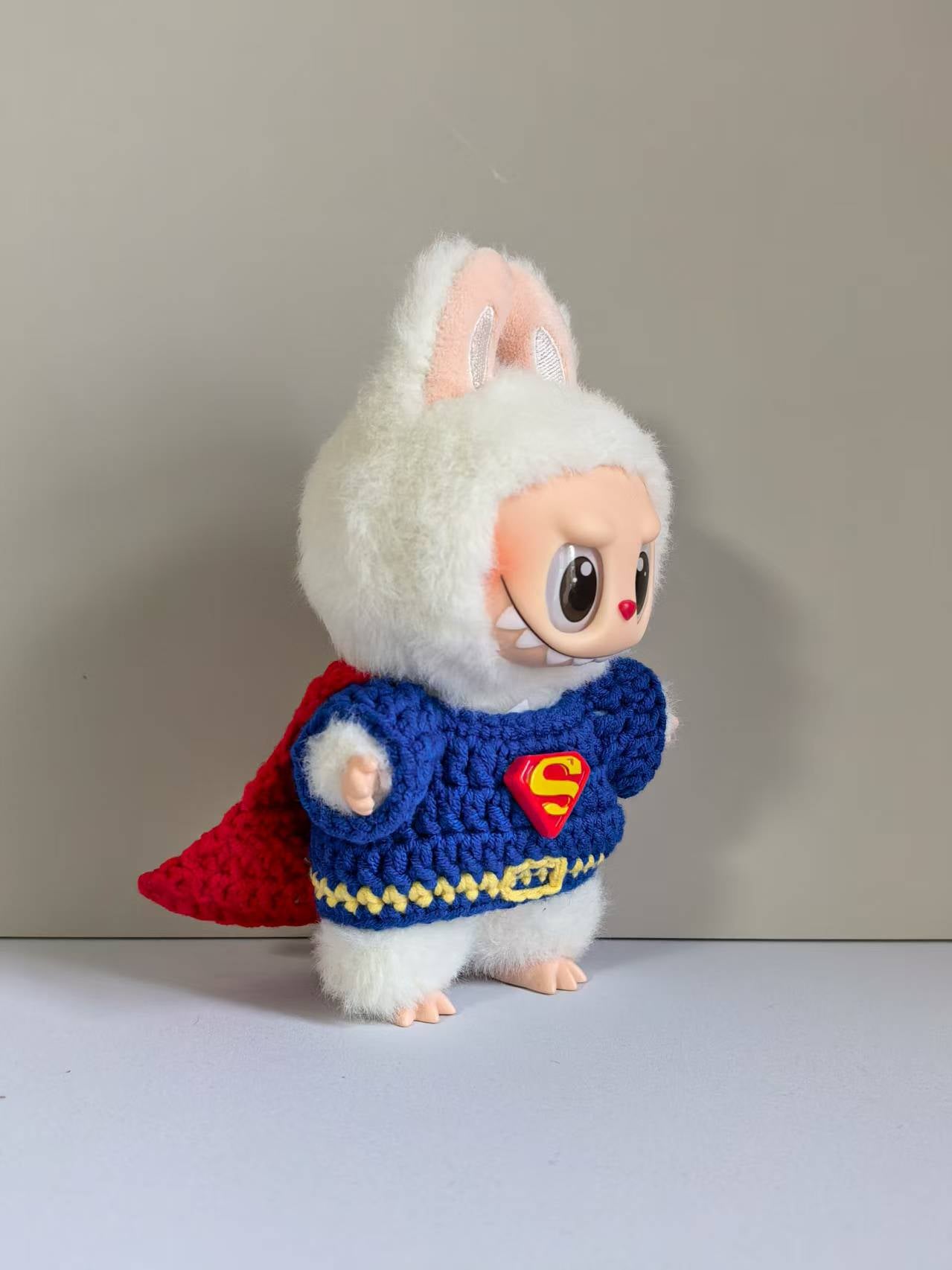 Superman Labubu Outfit|handmade crochet Outfit |Perfect Gift | Kids and Teenager Gift| Emotional Support