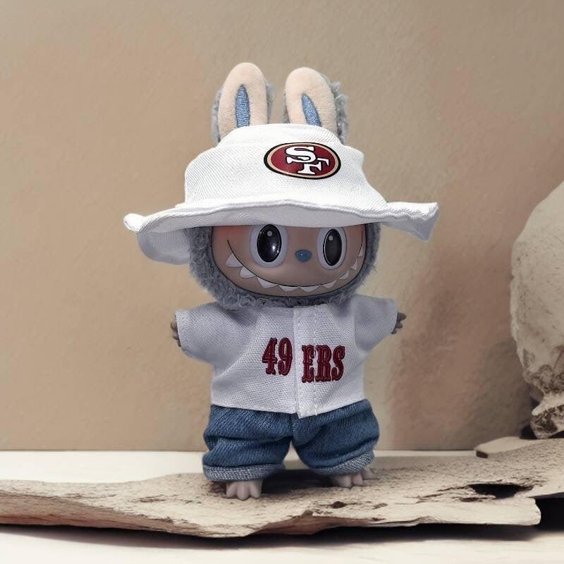 Labubu San Francisco 49ers Jersey and Hat Set| Football Outfit |Perfect Gift| Kids and Teenager Gift