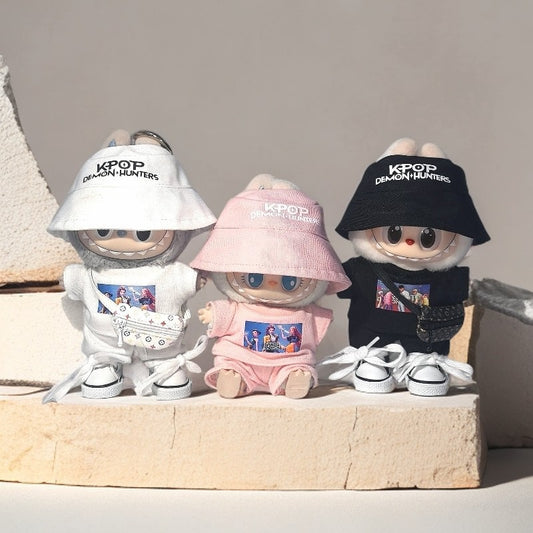 Labubu K Pop Demon Hunter Clothes and Hat Set|Tshirt, Pants, Sneakers, Bucket Hat, Bag| Labubu Outfit |Perfect Gift| Kids and Teenager Gift