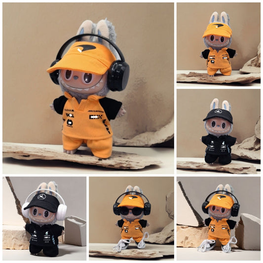 Labubu Formular 1 Car Racer Outfit with Cap| F1 Racer Inspired Outfit |  Birthday Gift| Perfect Gift | Kids and Teenager Gift