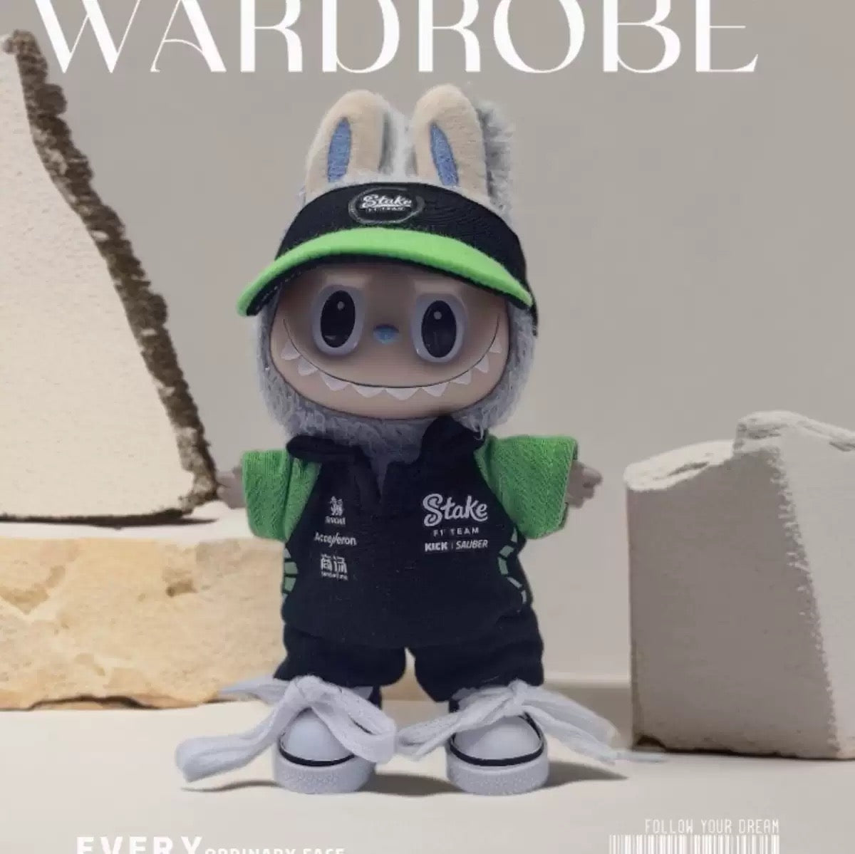 Labubu Formular 1 Car Racer Outfit with Cap| F1 Racer Inspired Outfit |  Birthday Gift| Perfect Gift | Kids and Teenager Gift