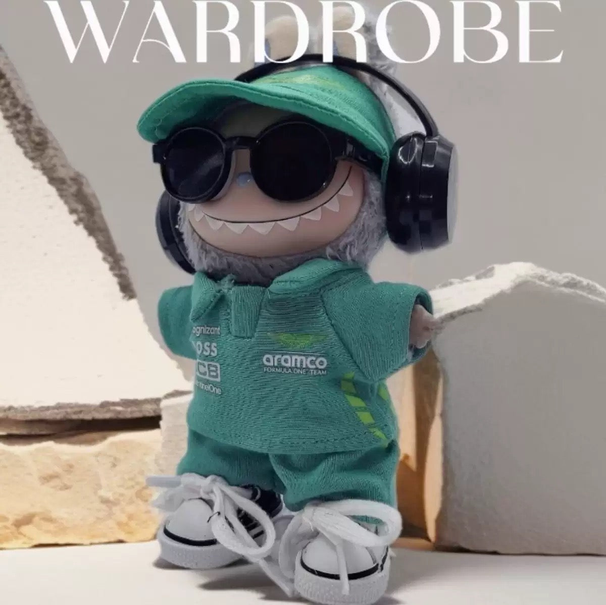 Labubu Formular 1 Car Racer Outfit with Cap| F1 Racer Inspired Outfit |  Birthday Gift| Perfect Gift | Kids and Teenager Gift