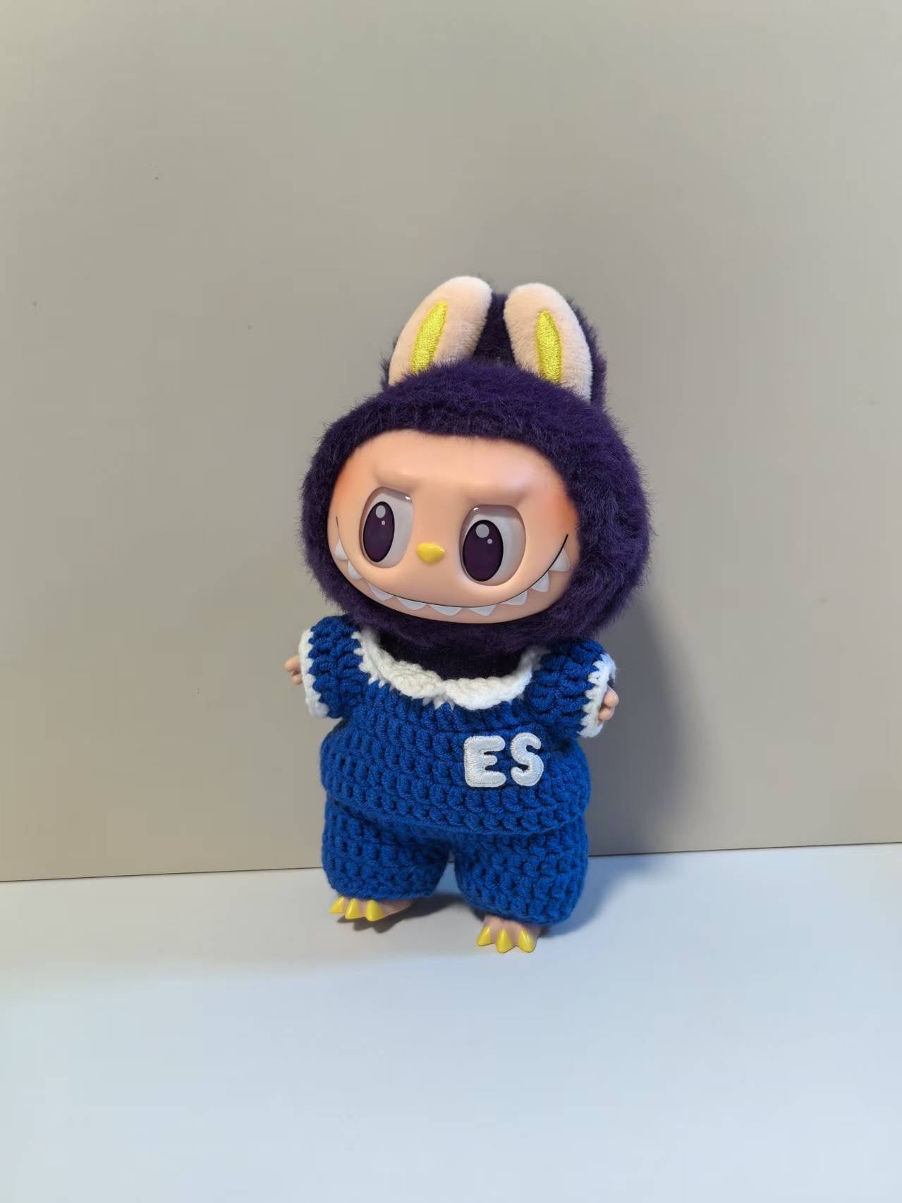 El Salvador Labubu Jersey | Handmade Crochet| Labubu NFL Football Jersey | Perfect Gift | Emotional Support Plush Accessory