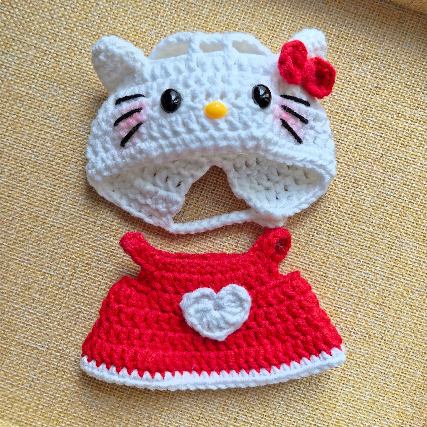 Hello Kitty and Melody Labubu Outfit|handmade crochet Outfit |Perfect Gift | Kids and Teenager Gift| Emotional Support