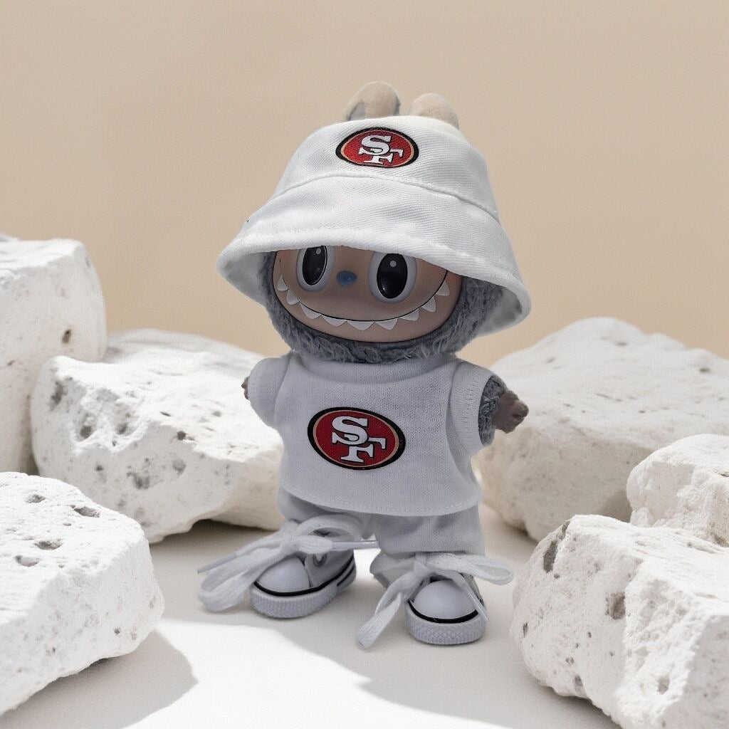 Labubu San Francisco 49ers Jersey and Hat Set| Football Outfit |Perfect Gift| Kids and Teenager Gift
