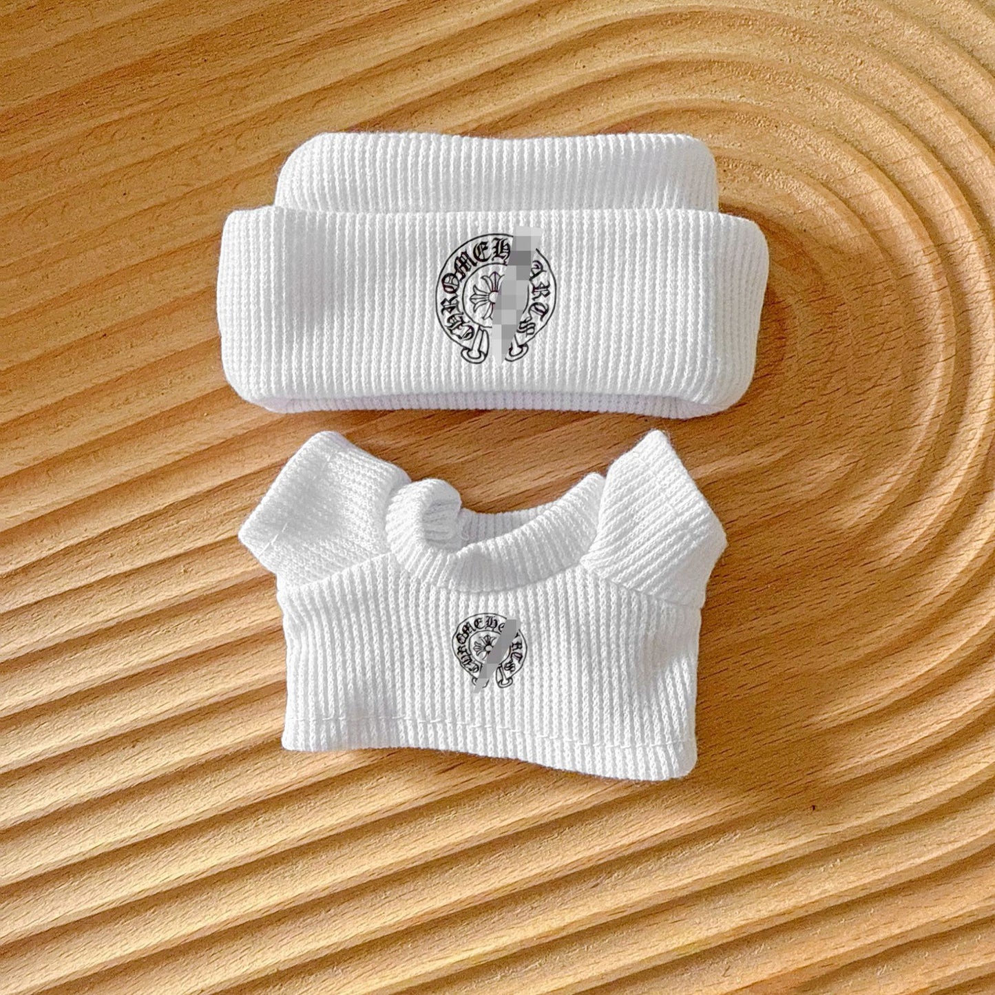 Labubu Chrome Hearts Outfit|Beanie,Sweater,pants,necklace,sneakers|Perfect Gift | Emotional Support Plush Accessory