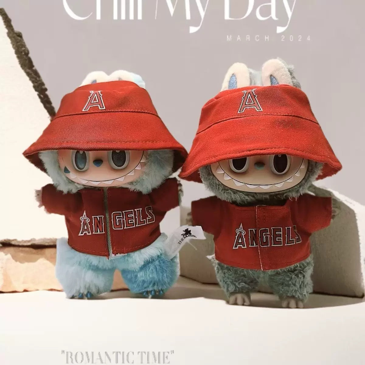 Labubu Los Angelos Angels Jersey and Hat Set| LAA Baseball Outfit |Perfect Gift| Kids and Teenager Gift