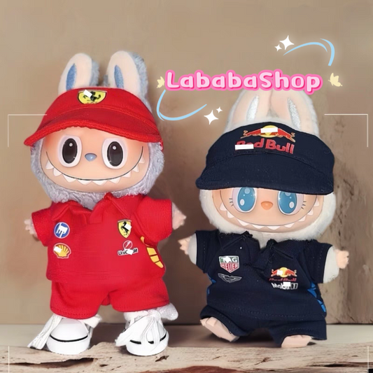 Labubu Formular 1 Car Racer Outfit with Cap| F1 Racer Inspired Outfit |  Birthday Gift| Perfect Gift | Kids and Teenager Gift